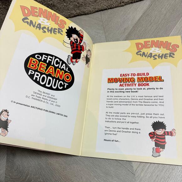 Dennis & Gnasher Easy to Build Moving Model Activity Book Beano NEW 2000 Vintage - Picture 6 of 9